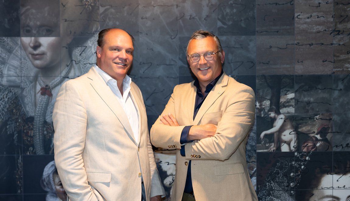 Peter-Willem Burgmans en Eric Bakermans staand Peter-Willem Burgmans en Eric Bakermans staand